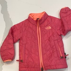 North face girls down zip up jacket, 2T